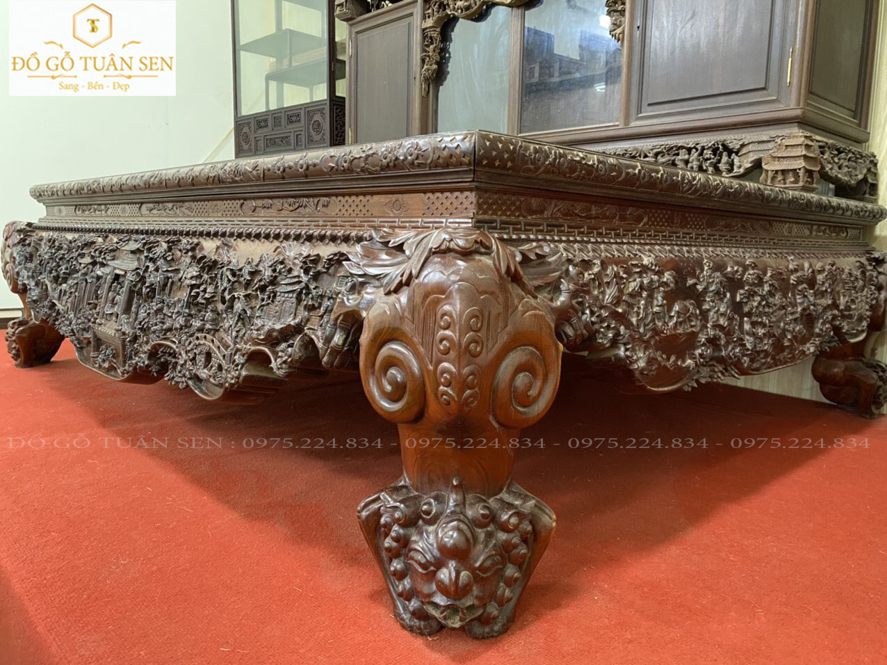 Thông tin chi tiết sập chạm tích gỗ gụ